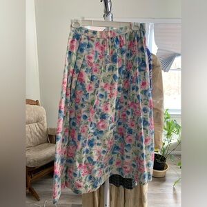 Vintage 80s hand sewn skirt floral